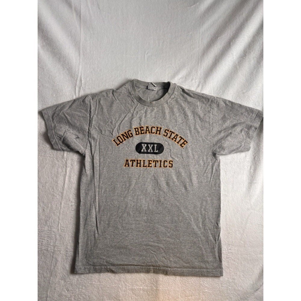 VTG TLC Long Beach State Athletics Grey Short Sleeve Shirt Men's Medium‎ *